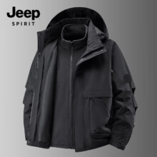 再降价：JEEP SPIRIT三防户外夹克男三合一冲锋衣秋冬季保暖外套男958879元包邮
