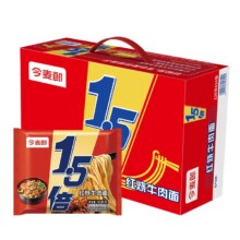 88VIP:今麦郎1.5倍红烧牛肉方便面24袋32.86元+1.2元淘金币