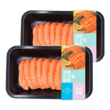 纯尔 挪威三文鱼切片 冰鲜即食 净重400g*2件123.48元(合61.74元/件)