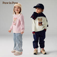Paw in Paw PawinPaw卡通小熊童装秋冬男女宝圆领提花毛衣舒适软糯 Pink粉红色券后111.21元