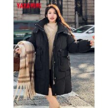 鸭鸭（YAYA）羽绒服 女中长款 可拆卸帽199元（需领券）