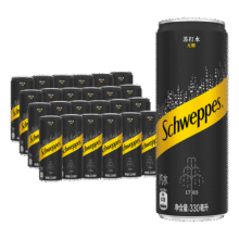 可口可乐（Coca-Cola）怡泉Schweppes 无糖零卡 苏打水汽水饮料 330ml*24罐 整箱装60.9元 (券后省20,月销3000+)