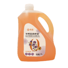 京觅零反式脂肪亚麻籽油5斤 低温初道冷榨 高亚麻酸