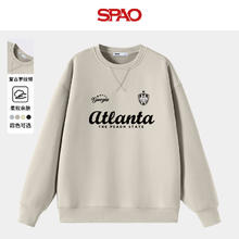 SPAO 韩国同款美式复古字母套头卫衣 浅卡其#SP美式复古44.5元（需买2件，需用券）