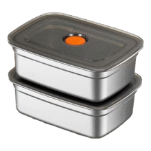 食品级304不锈钢保鲜盒 1000ml中号（2个装）6.49元（需领券 合3.25元/个）