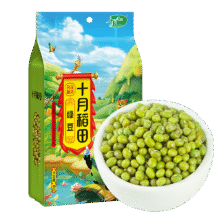 十月稻田 绿豆 2斤 (可发豆芽 打豆浆 东北 五谷 杂粮 粗粮 真空大米伴侣)58.25元（合9.71元/件）