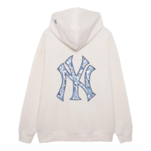 NEW ERA纽亦华MLB卫衣男女情侣青花瓷系列NY印花连帽套头衫 14385192-象牙白 纽约洋基队 S803元 (券后省5)