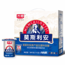 健康美味！光明 莫斯利安 巴氏杀菌常温酸奶 110g*18杯￥33.75 3.6折