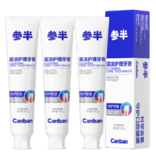 参半 清洁护理牙膏益生菌清新口气呵护牙龈 冬青薄荷味90g*1支3.9元