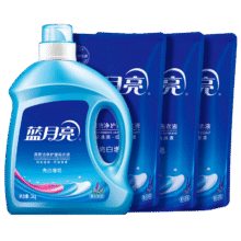 蓝月亮洗衣液12斤套装：亮白增艳薰衣草3kg瓶+1kg袋*3