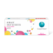 库博光学清氧清进口透明隐形眼镜硅水凝胶高透氧日抛30片装 100度95元 (满2件9.40折,月销6000+)