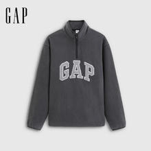 Gap 盖璞 logo摇粒绒半拉链立领卫衣787416106元
