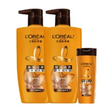 88VIP：L'OREAL  欧莱雅 精油质酸多效修护茶树洗发水套装 1000ml50.58元+5.98元金币