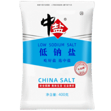 中盐 低钠盐400g【未加碘 】食用盐 低钠更健康 新老包装交替发货1.66元