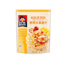 桂格（QUAKER）热带水果燕麦片420克 休闲零食 开袋即食 添加冻干芒果丁26.9元 (券后省20,月销1000+)