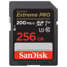 闪迪（SanDisk）256GB SD内存卡 4K V30 U3 C10 相机存储卡 读速200MB/s 写速140MB/s 微单/单反相机内存卡314.1元 (月销4000+)