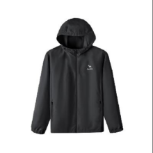 骆驼（CAMEL）防泼水夹克男户外防风连帽风衣外套秋 C15CABLH010 幻影黑 XXL169元