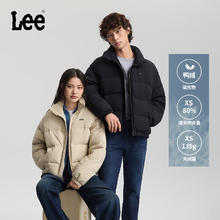Lee 秋冬新品舒适版立领徽标男女同款羽绒服
