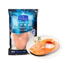 1号会员店冷冻轮切三文鱼扒800g(4-6块)大西洋鲑 净重800g 富含Ω3 DHA80元/件 拍3件 送8-12颗??＋返30超市卡
