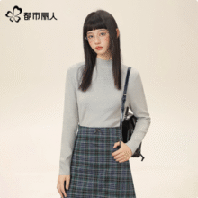 都市丽人 2025新款 女士半高领修身显瘦针织毛衣新低34.9元包邮