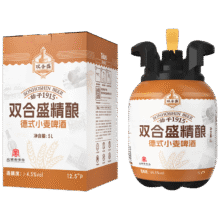 双合盛 12.5°P德式小麦精酿啤酒 5L*1桶91.18元（需领券，合45.59元/件）