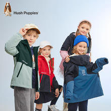 保暖服饰：Hush Puppies 暇步士 儿童冬装外套男女童秋加厚保暖风衣券后154元