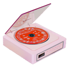 THINKYAK09 CD机  cd播放机 cd音响 时尚设计光纤输出无损音质随身听cd播放器粉色447元 (券后省0.88)