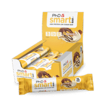 PhD智选smart蛋白棒64g*12支白巧香蕉能量代餐高健身运动减肥饱腹280元 (每满300减50,券后省20)
