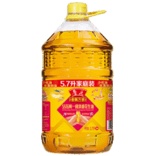 鲁花香飘万家5S压榨一级浓香花生油5.7L195.9元 (每满214减46,券后省20)