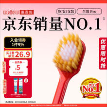 EBiSU 惠百施 48孔6列中毛宽头牙刷 1支9.9元