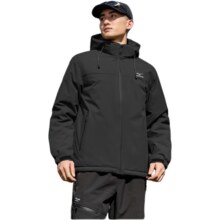 美津浓户外棉服男秋冬夹克外套上衣连帽防风保暖百搭登山服 黑色  XL248.9元（需领券）