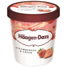 再降价、PLUS会员：Haagen-Dazs哈根达斯 经典草莓口味冰淇淋 473ml大桶家庭装冰激凌*4件165元包邮（小程序下单,合41.25元/件）