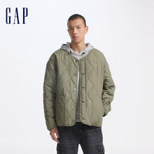 Gap 盖璞 男装印花logo波浪绗线外套 619672200.6元