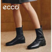 ECCO 爱步 舞悦 2025年秋新款 女士羊皮革时尚平底短靴  244403新低689.15元包邮