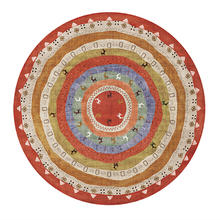 欧纶斯 Oulens 圆形地毯 100CM×100CM 北欧Red19.8元