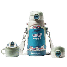 babycare儿童保温杯水壶吸管杯大宝宝学饮316不锈钢三合一上学600ml95元