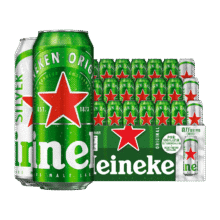 Heineken/喜力 混合装 罐装啤酒 500ml 经典18罐+星银3罐115.67元/件 拍3件 赠3罐