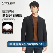 TRIES 才子 羽绒服冬季加厚保暖纯色时尚商务休闲简约百搭外套男 黑色 XXL（180/96A）券后218.38元