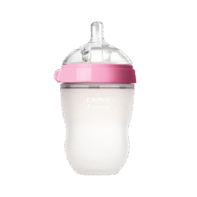 可么多么（como tomo）婴儿新生儿宽口径硅胶奶瓶 仿母乳防胀气 (3-6月)粉色 250ml128元 (券后省20)