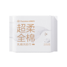 全棉时代【孙颖莎同款】乳霜加厚洗脸巾 20抽*1包一次性纯棉柔巾20*20CM4.99元