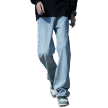 JEANSWEST 真维斯 直筒牛仔裤 中蓝 2XL73.9元