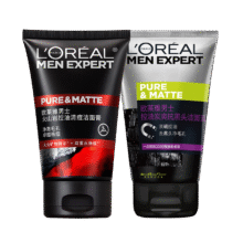 需试用：欧莱雅（LOREAL）男士洗面奶控油磨砂抗黑头深层清洁面乳男小巧户外便携 抗黑头洁面 50ml +火山岩50ml13.86元