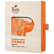Peet's Coffee皮爷意浓咖啡液浓郁巧克力坚果风味醇厚25ml*12袋-新老包装随机发106.2元 (券后省0.9)