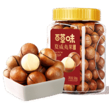 百草味 罐装夏威夷果500g 坚果炒货量贩干果休闲零食送礼装含开果器