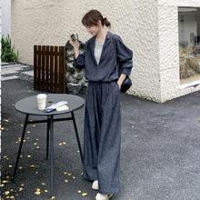 拉夏贝尔 女士法式衬衫阔腿裤套装 LG-TA-NZW-ZB123-7723386元