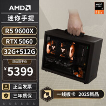 20点：AMD 迷你主机ITX整机手提电脑mini 配置九丨R5 9600X/RTX50604999元