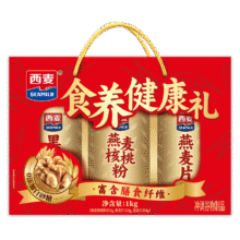 西麦食养健康礼盒1000g黑麦核桃粉燕麦片代餐营养餐送长辈佳品39.9元