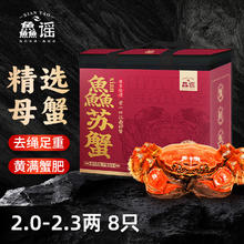 鱻谣 XIAN YAO 大闸蟹 全母2.0-2.3两 4对8只 去绳足重 鲜活螃蟹现货 生鲜蟹类海鲜礼盒
