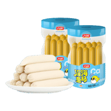 力诚 鳕鱼肠休闲鱼肉肠健康即食儿童袋装鱼肠零食海味零食  鳕鱼肠 【贩量装】金装鳕鱼肠原味80g*4袋+赠品19.9元 (送赠品,券后省3)