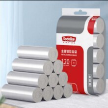 Sodolike垃圾袋 120只平口银45*55CM *2件5.8元（合2.9元/件）